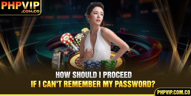 How should I proceed if I can't remember my password?